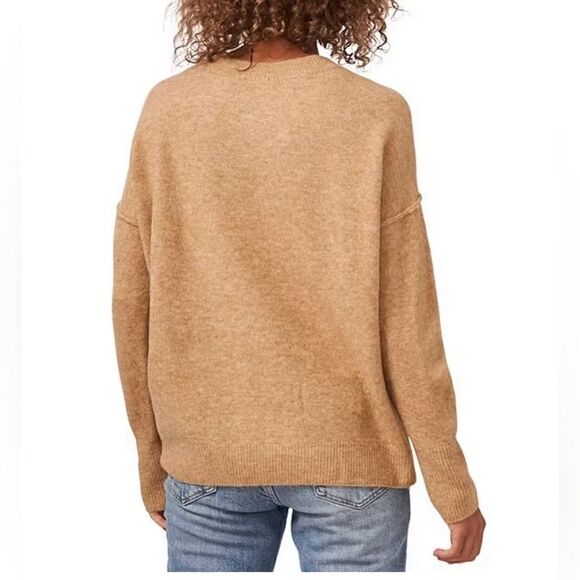 Vince Camuto Crew Neck Extended Shoulder Seamed Cozy Statement Sweater NWT XL - Picture 2 of 5